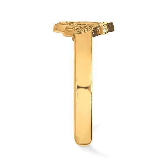 10k Yellow Gold NHL Chicago Blackhawks Toe Ring - Picture 3 of 5